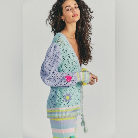 LoveShackFancy Brody Oversized Knit Cardigan - Picture 3 of 13